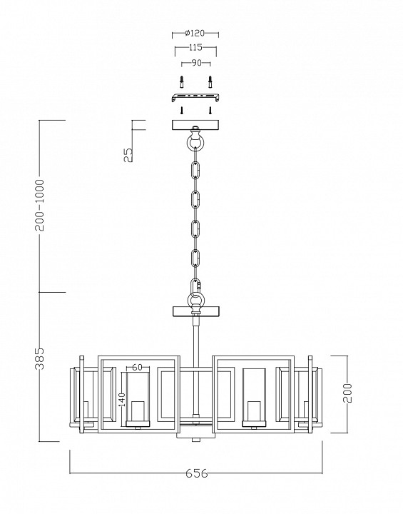 Подвесная люстра Maytoni Bowi H009PL-06G - 2