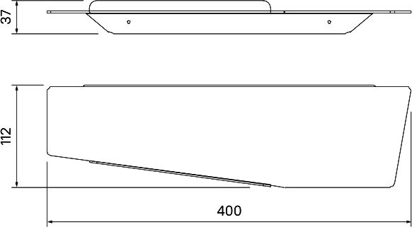 Полка Iddis Slide SLIBS00i44 нержавеющая сталь - 3