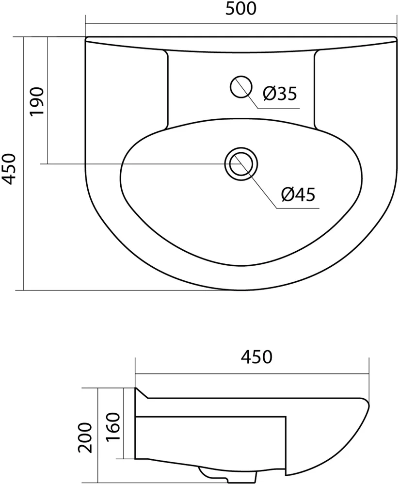 Раковина Onika Santek Канны 50 белый  1WH110243 - 3