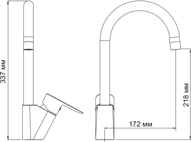 Смеситель Wasserkraft Leine 3507 для кухонной мойки - 5