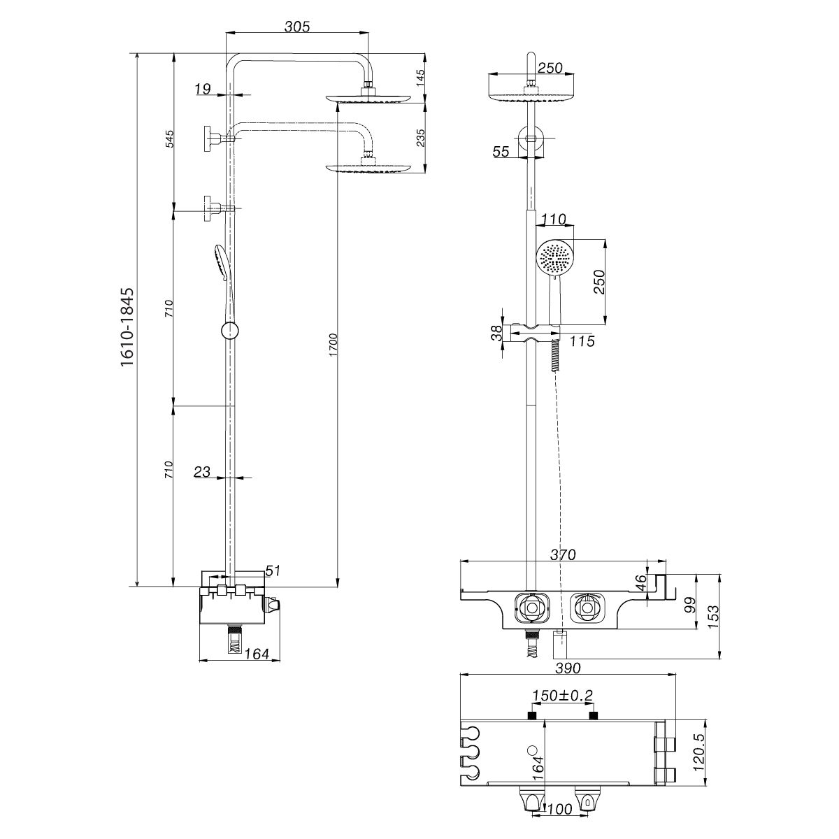 Душевая стойка Lemark Tropic LM7008C - 1