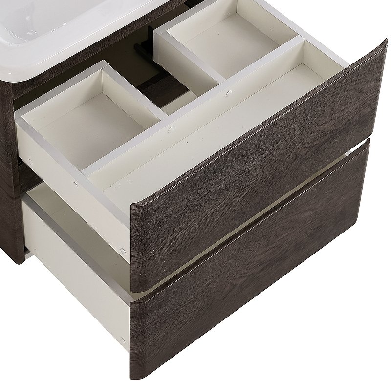 Тумба с раковиной BelBagno Albano 50 темное дерево - 4