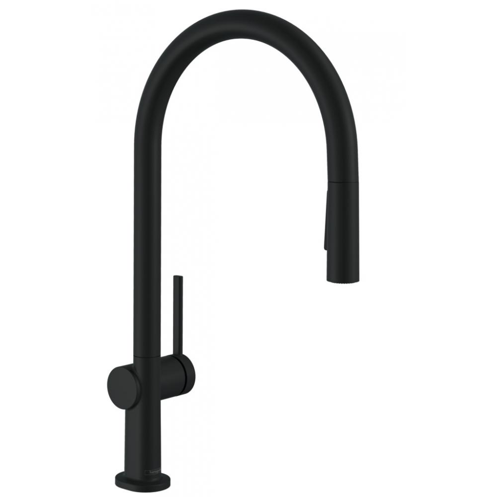 72801670 HG M54 Talis 210 смеситель для кухни с вытяжным душем, sBox матовый черный - 0