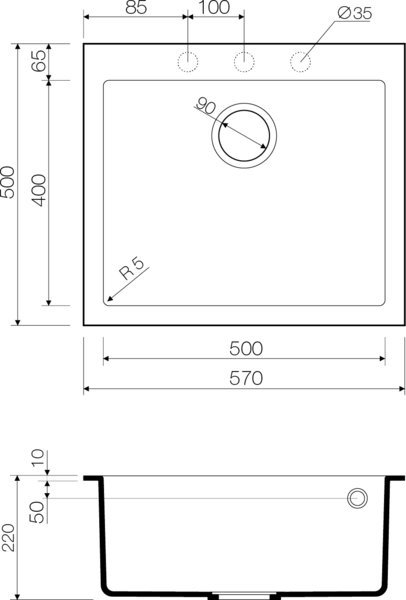 Мойка кухонная Omoikiri Bosen 57-BE ваниль 4993146 - 2