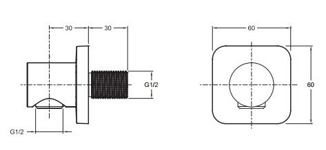 Шланговое подключение Jacob Delafon Modulo E8463-CP - 0