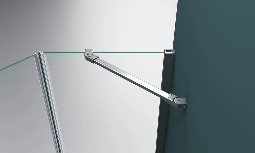 Душевой уголок BelBagno Kraft 80х80 R профиль хром стекло прозрачное KRAFT-P-1-80-C-Cr-R - 4