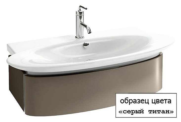 Тумба для комплекта Jacob Delafon Presquile 130 серый титан, 1 ящик  EB1101-N21 - 1