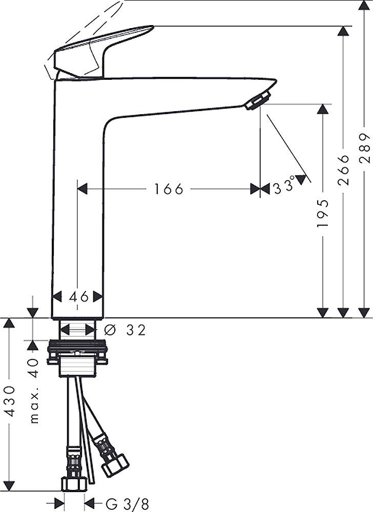 Смеситель Hansgrohe Logis 71091000 для раковины - 4