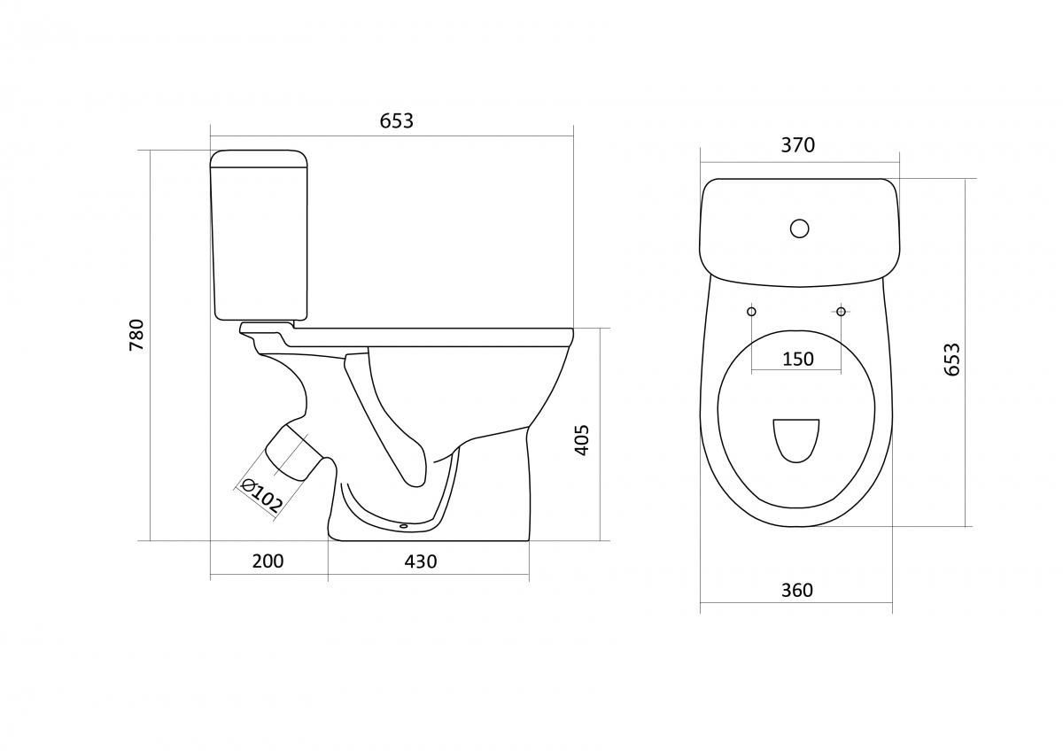 Унитаз-компакт Santek Бореаль WH302143 антивсплеск 1.WH30.2.143 - 5