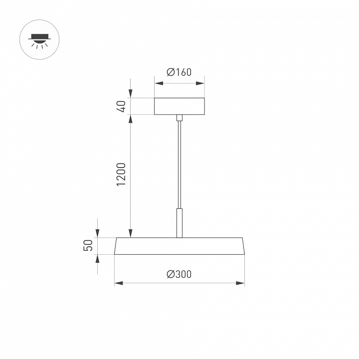 Подвесной светодиодный светильник Arlight Sp-Elegant-R300-17W Warm3000 033921 - 2