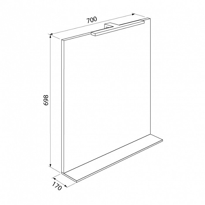 Зеркало IDDIS Custo 70 белое  CUS70W0i98 - 2