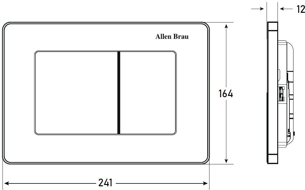 Клавиша смыва Allen Brau Infinity сталь матовый 9.20006.BN - 1