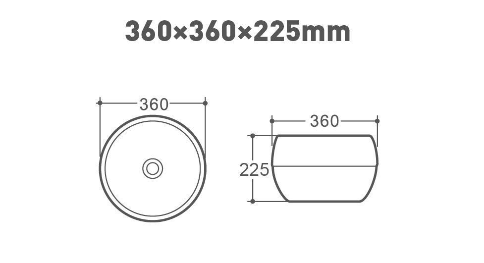 Раковина керамическая накладная AM3510 - 1