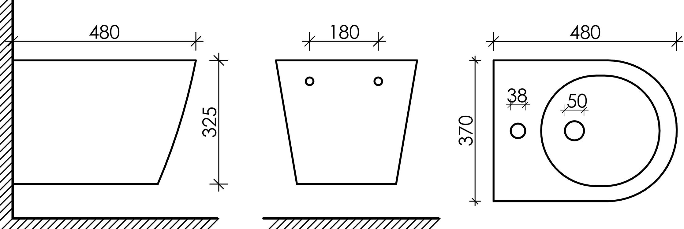 Биде подвесное Ceramica Nova Forma CN3012 - 1