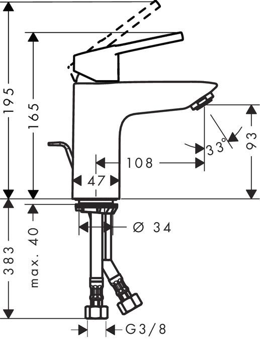 Смеситель Hansgrohe Logis loop 71151000 для раковины - 1