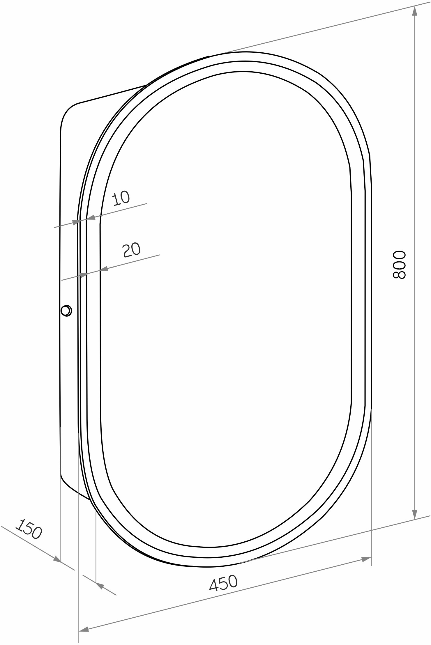 Комплект  Раковина STWORKI моноблок 48 100501-101 + Сифон для раковины Wirquin Минор с отводом для стиральной машины + Зеркало-шкаф STWORKI Мальмё МВК 564126 - 7