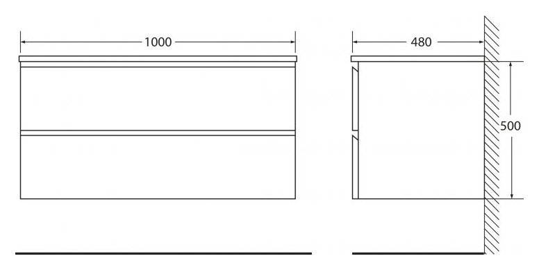 Тумба под раковину BelBagno Luce 100 серый LUCE-1000-2C-SO-SCM - 3