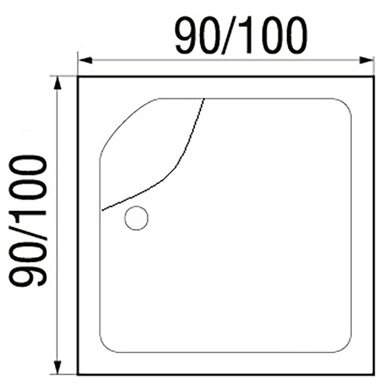 Поддон душевой квадратный River Wemor 100/41 S  10000006111 - 2