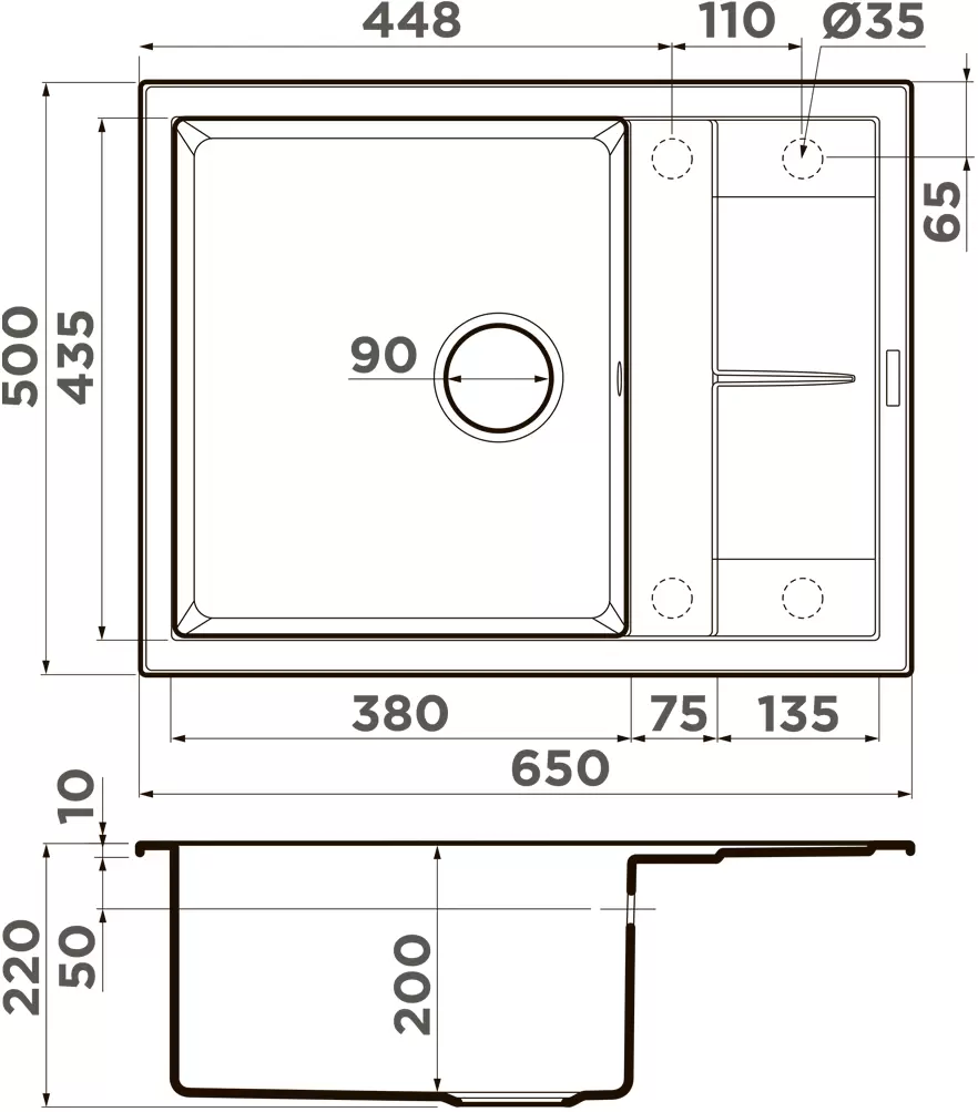 Мойка кухонная Omoikiri Sumi Artceramic/Leningrad grey  4997094 - 1