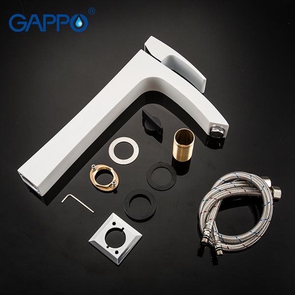 Смеситель для раковины Gappo белый G1007-18 - 3