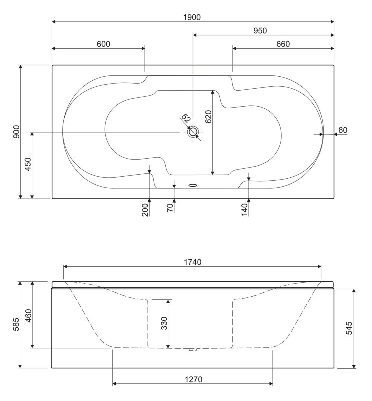 Боковая панель для акриловой ванны 42-for_two-90-SP - 3