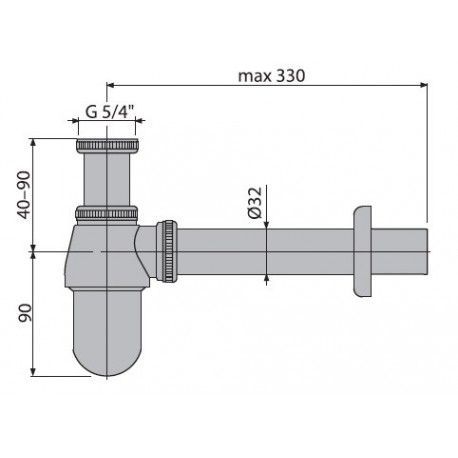 Сифон для раковины AlcaPlast A431 - 2