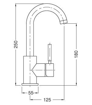 Смеситель для раковины Cezares OLIMP бронза  OLIMP-LSM2-02-L - 1