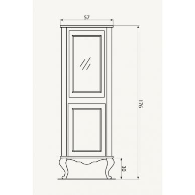 Шкаф-пенал Cezares Giubileo 55х170 Decorato  VTGIU.04 - 1