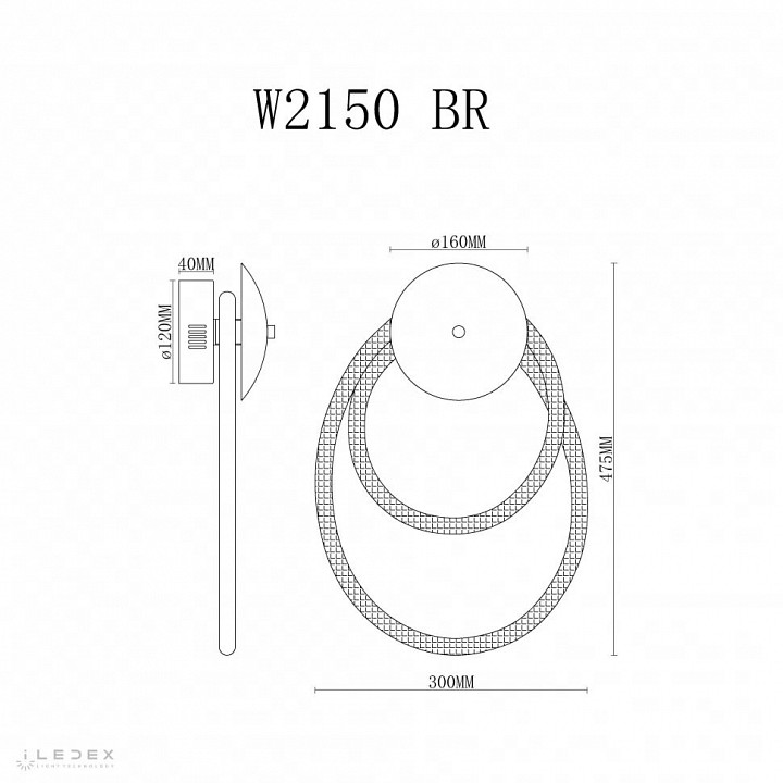 Бра iLedex Cross W2150 BR - 1