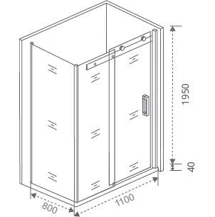 Душевой уголок Good Door Galaxy WTW+SP-C-CH 110x80 - 5