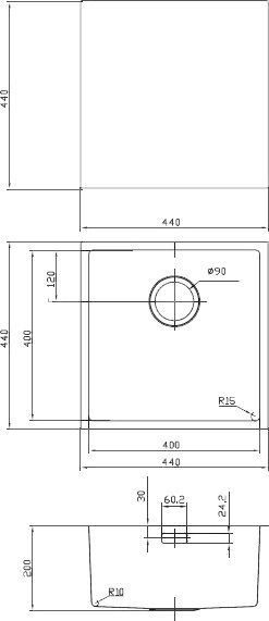 Мойка кухонная Iddis Edifice EDI44B0i77 - 2