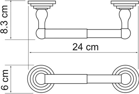 Держатель туалетной бумаги Wasserkraft Isar K-7322 - 2