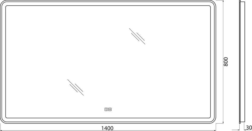 Зеркало BelBagno Spc 140х80  SPC-MAR-1400-800-LED-TCH-WARM - 4