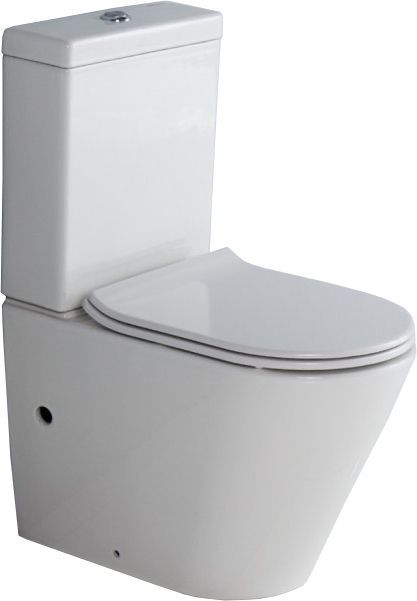 Унитаз-компакт BelBagno Flay-r BB007CPR с бачком BB006T и сиденьем микролифт BB2011SC - 0