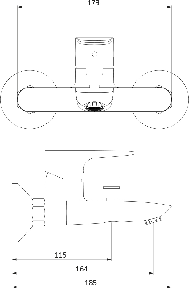 Смеситель для ванны с душем STWORKI by Damixa Драммен HFDR10000 - 1