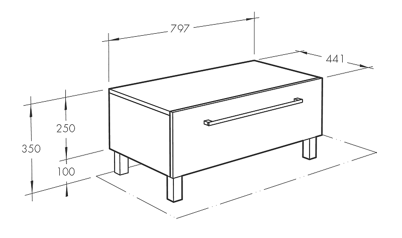 Тумба Aquaton Мадрид 80 белый 1A131903MA010 - 4