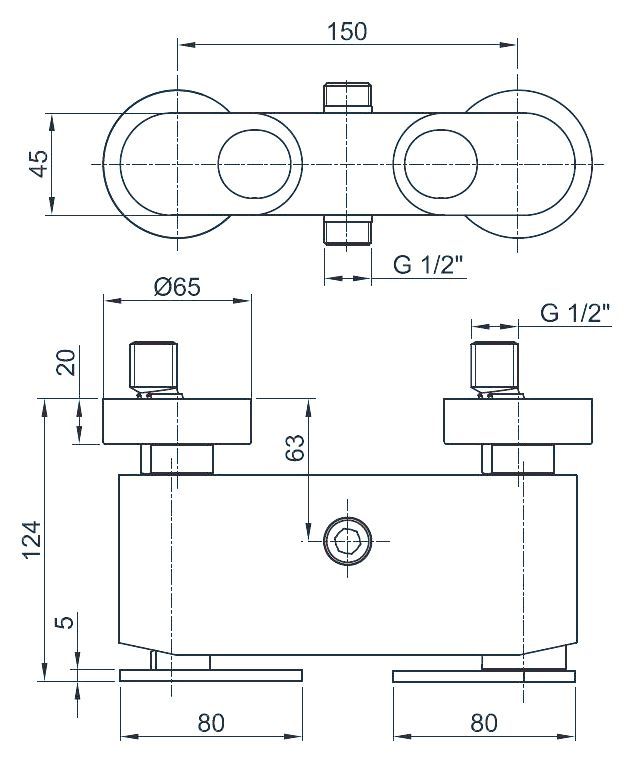 Смеситель Cezares Butterfly DM 04 для душа BUTTERFLY-DM-04 - 1