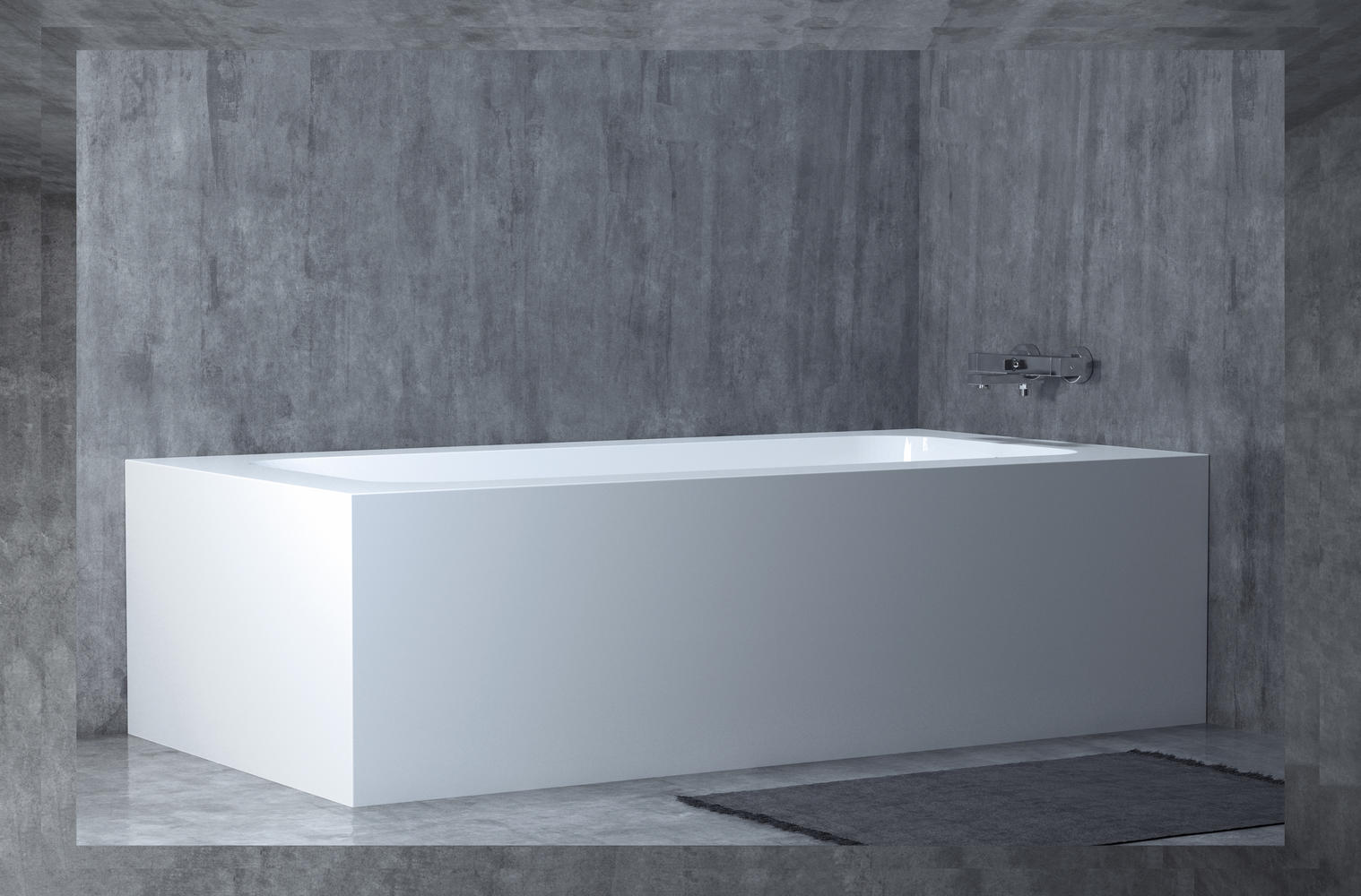 Ванна из искусственного камня Salini Orlando 190x100 102114MH S-Sense, матовый, RAL снаружи - 7