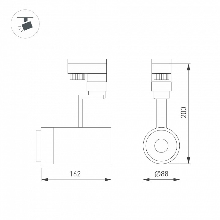 Трековый светодиодный светильник Arlight LGD-Zeus-4TR-R88-20W Day4000 024606(1) - 2