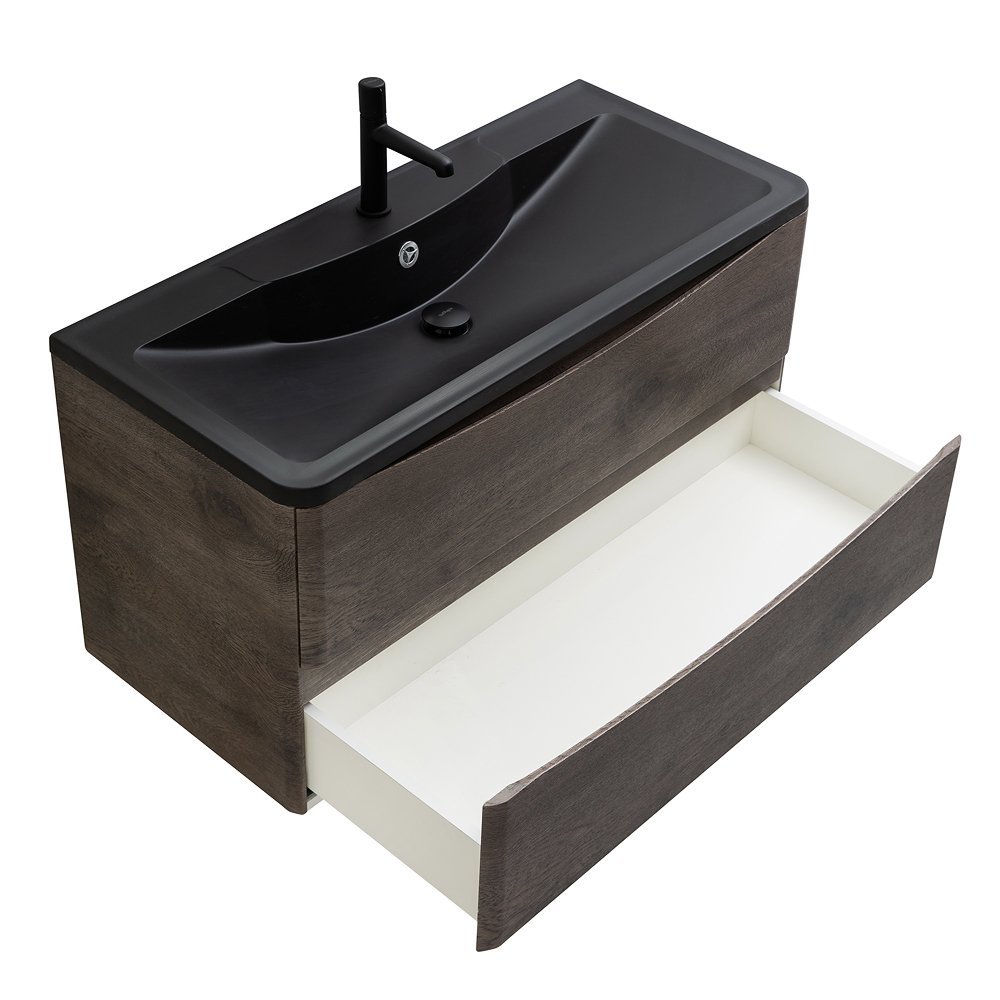 Тумба с раковиной BelBagno Acqua 80 темное дерево - 4