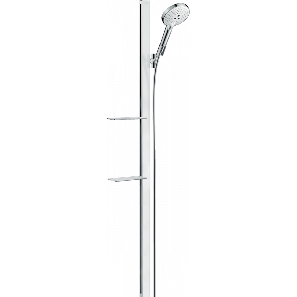 Душевой набор Hansgrohe Raindance Select S 120 3jet со штангой 150 см и мыльницей, белый/хром 27646400 - 0