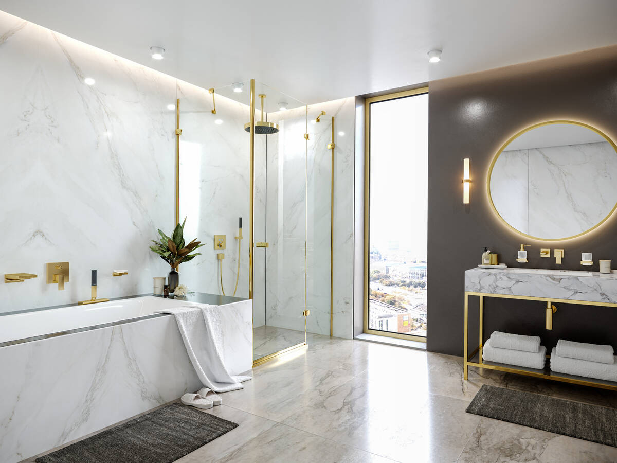 Смеситель для душа Hansgrohe ShowerSelect с термостатом полированное золото 15763990 - 2