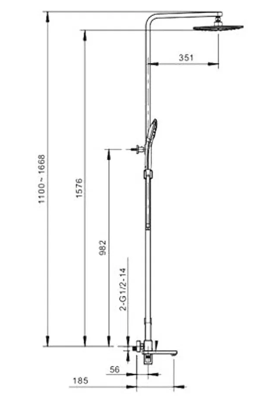 Душевая стойка Gappo G2417-6 - 7