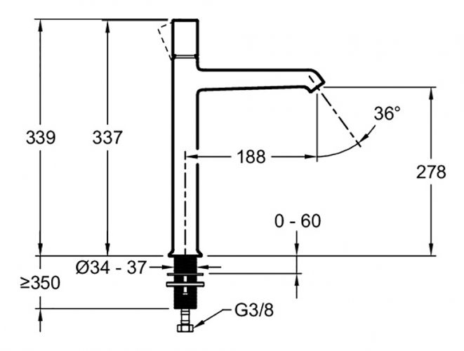 Смеситель Jacob Delafon Rivoli E24168-CP для раковины - 1