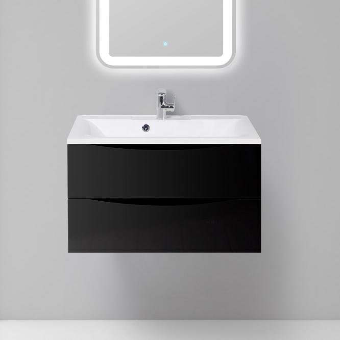 Тумба под раковину BelBagno Marino 80 черный MARINO-800-2C-SO-NL-P - 0