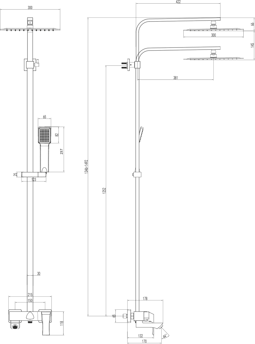 Душевая стойка Lemark Unit LM4562C - 2