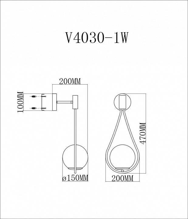 Бра Moderli Bestia V4030-1W - 1