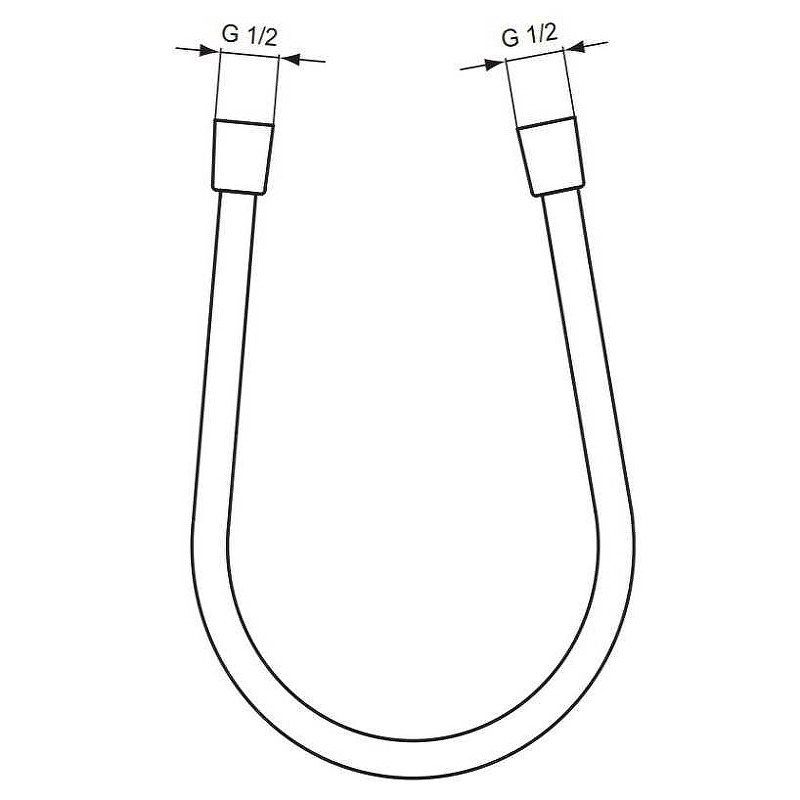 Душевой шланг Ideal Standard Ideal Rain 125 черный матовый A3306XG - 3