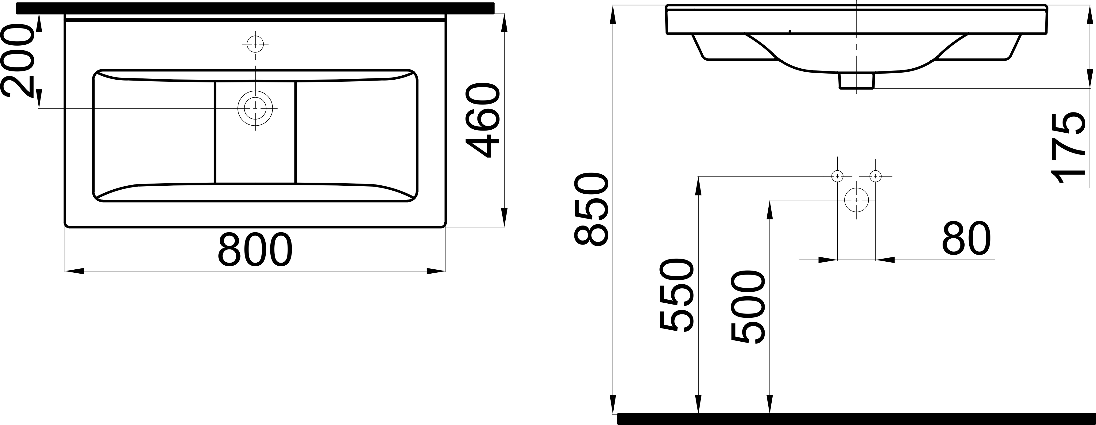 Раковина STWORKI 80 K0201-0805 K0201-0805-001-1-0000 - 1