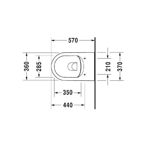 Чаша для подвесного унитаза Duravit Me by Starck белый, без сиденья  25290900001 - 4